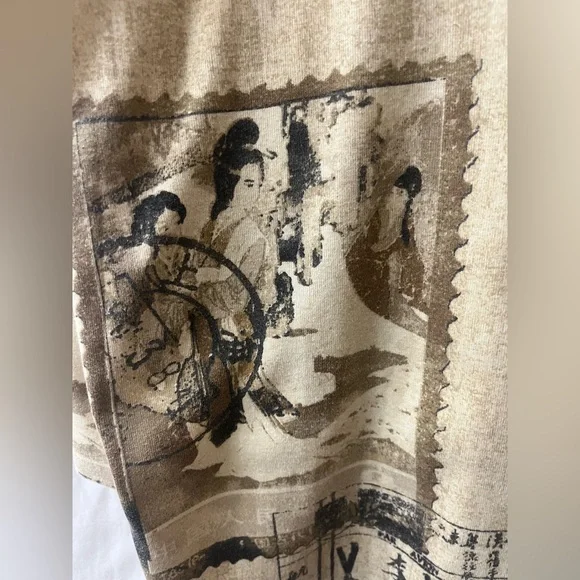 Chico’s Women cream & brown 3/4 sleeve shirt Size 3 (XL). #10248 - Picture 7 of 9